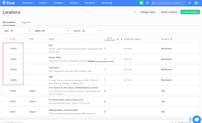 Reference saved locations via API (2)