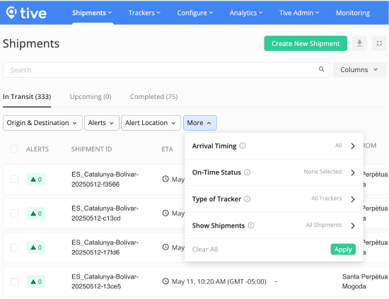 Shipment List Filters (1)